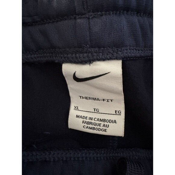 Nike Pants Youth Boys Size XL Xlarge Navy Blue Therma-Fit Elastic Drawstring - Picture 3 of 4